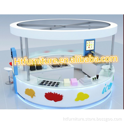 Unique style mall Round bubble tea station design